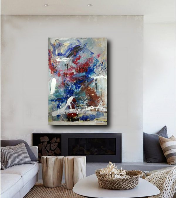 quadro dipinto a mano su tela astratto 120x80 - immagine 4