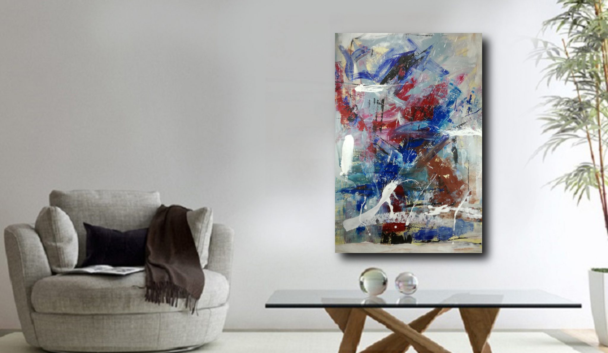 quadro dipinto a mano su tela astratto 120x80