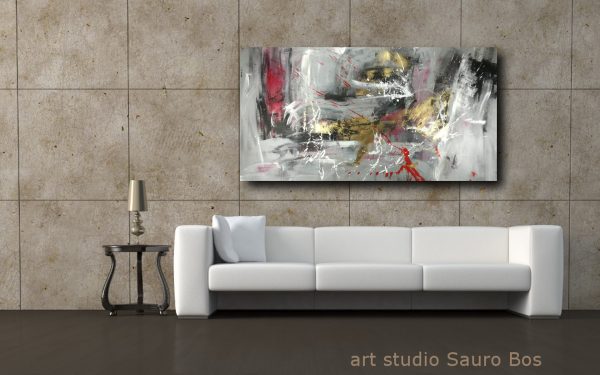dipinto a mano grande per soggiorno dimensioni 150x80x4 - immagine 5