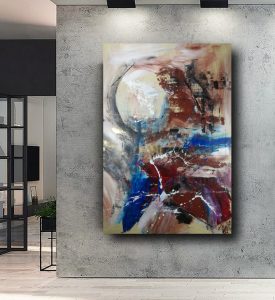 quadro su tela astratto moderno c523 275x300 - dipinto a mano su tela astratto 120x80
