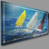 dipinto a mano grande misura per soggiorno dimensioni 180x90x4 - immagine 2