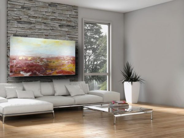 dipinto a mano grande per soggiorno dimensioni 180x90x4-5 - immagine 5