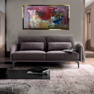 quadeo astratto.con .cornice.c555 300x300 - dipinto  per soggiorno 120x60 con cornice argento