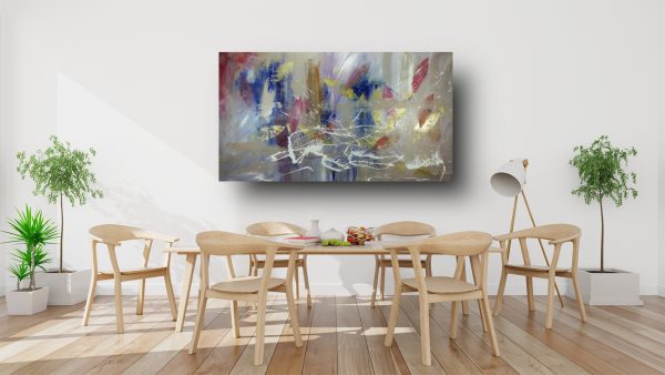 grande dipinto su tela 150x80 per salotto - immagine 3