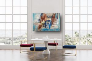 The stiped tie 300x200 - quadro-astratto-blu