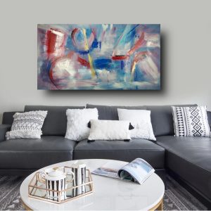 quadro su tela grande per soggiorno c586 300x300 - pittura astratta