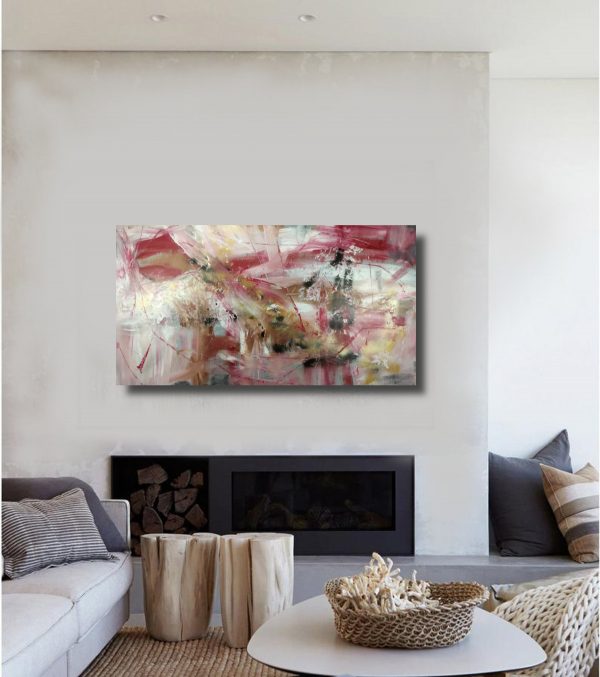dipinto moderno astratto per salotto 150x80 (Copia) - immagine 3