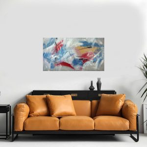 dipinto a mano per soggiorno c609 300x300 - Quadri Astratti Orizzontali