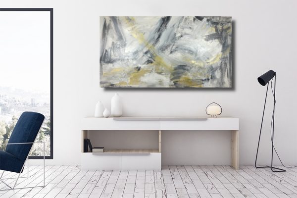 grande dipinto per salotto moderno 150x80 - immagine 3