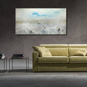 dipinto astratto su tela per soggiorno c599 300x300 - quadro su tela astratto con cornice oro 120x70