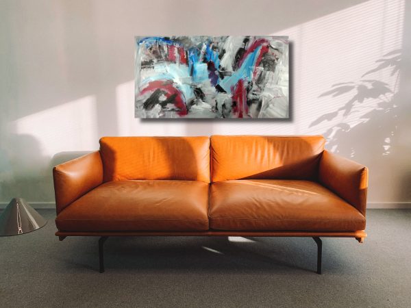 dipinto moderno astratto per salotto 150x80 - immagine 3