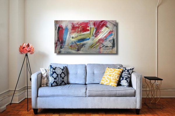 quadro geometrico moderno  per salotto 150x80 - immagine 5