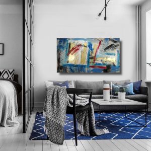 soggiorno blu quadro astratto c610 300x300 - quadri stilizzati