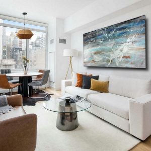 quadro grande per soggiorno moderno c648 300x300 - paesaggio astratto  moderno su tela 150x80