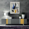 dipinto su tela astratto 30x40 con cornice za051 - immagine 4