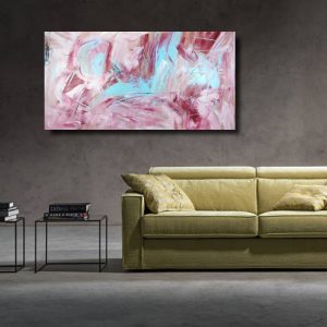 dipinto a mano astratto per soggiorno c657 300x300 - quadro per soggiorno astratto con cornice oro 120x70