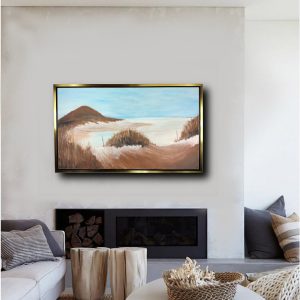 quadro per soggiorno c655 300x300 - quadro su tela con cornice  oro 120x70