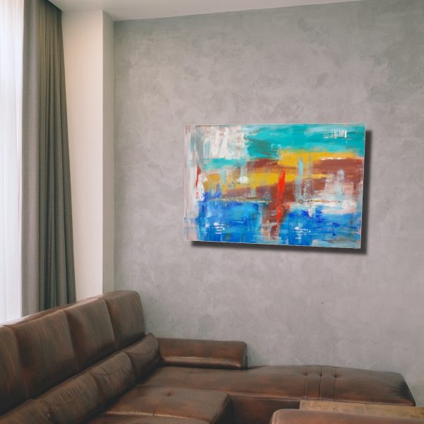dipinto per soggiorno astratto fatto a mano 120x80-x - immagine 5