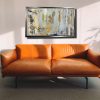 dipinto a mano per soggiorno 120x60 con cornice tinta argento - immagine 5