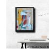 dipinto su tela astratto 30x40 con cornice za61 - immagine 2
