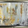dipinto a mano per soggiorno 120x60 con cornice tinta argento - immagine 4