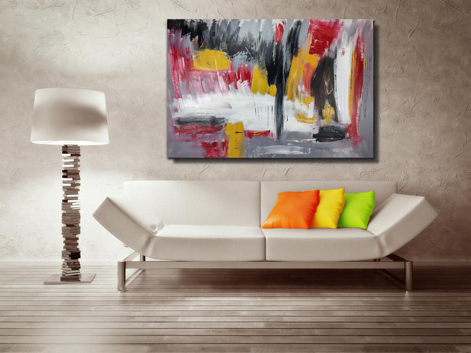 dipinto a mano su tela moderno c695 - quadri moderni per soggiorno