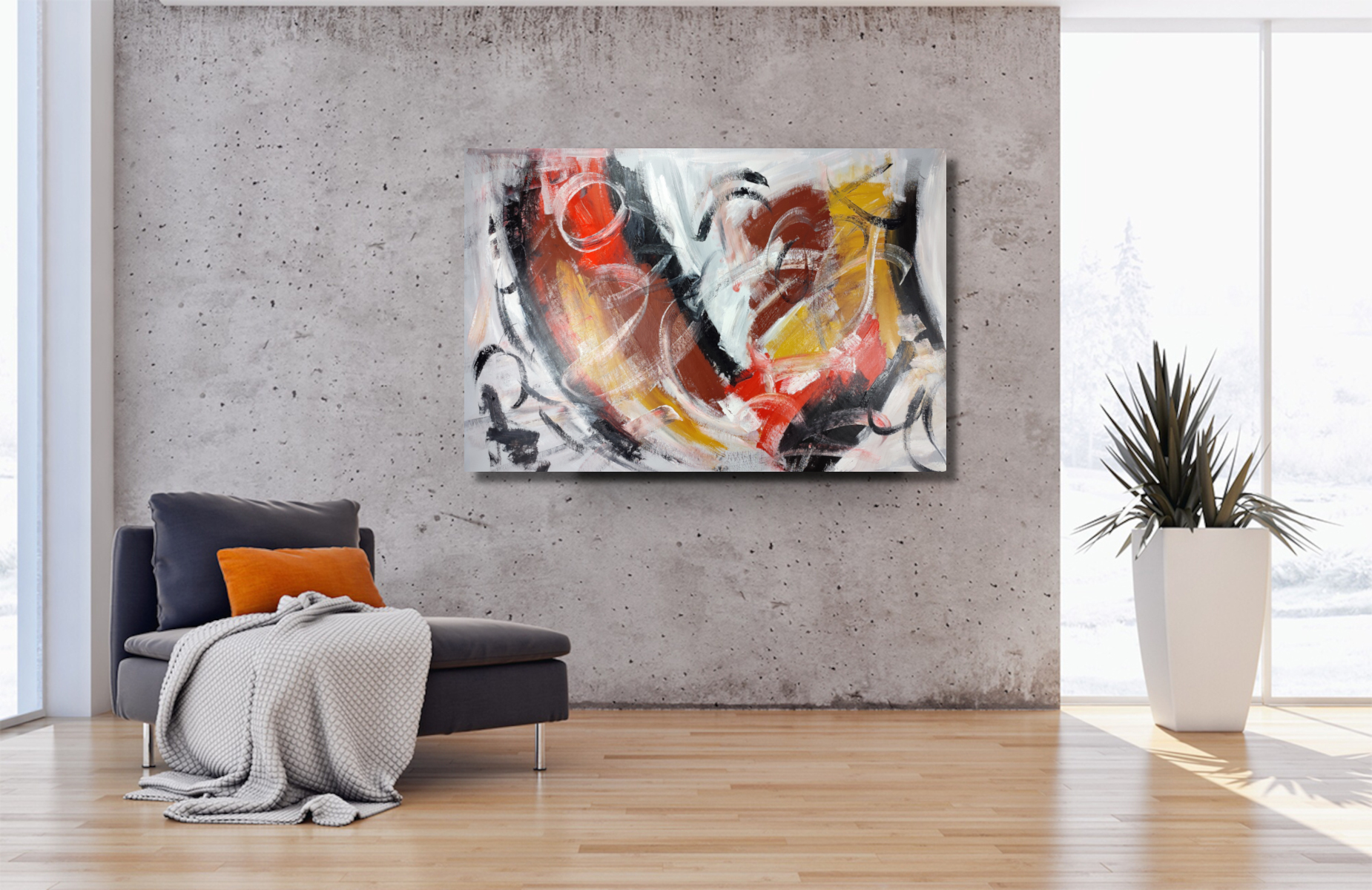 quadri astratti per soggiorno moderno c701 - dipinti quadri moderni