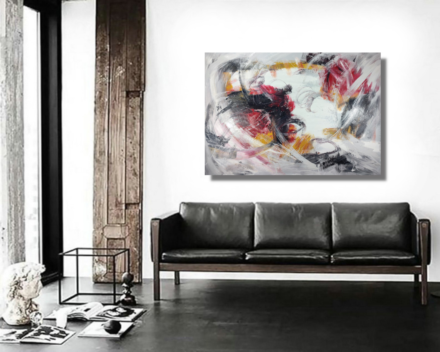 quadro astratto soggiorno c698 - quadri moderni per salotto