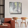 dipinto a mano paesaggio 50x50 con cornice tinta argento-c690 - immagine 5
