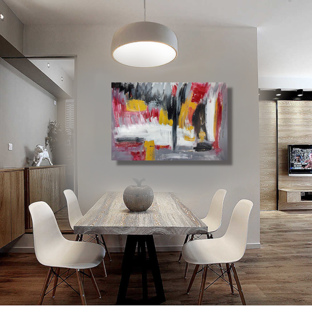quadro astratto su tela c695 - quadri moderni per salotto