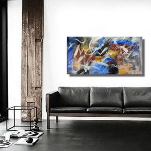 quadro soggiorno c702 300x300 - 120x60 colored abstract painting