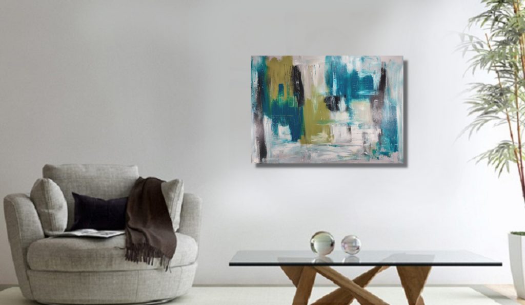 soggiorno dipinto a mano astratto c712 1024x594 - quadri moderni da soggiorno