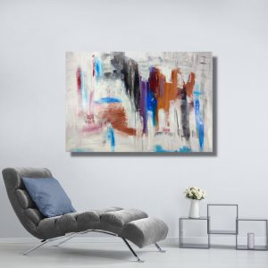 quadri astratti moderni grand c713i 300x300 - abstract painting for living room with gold frame 120x70