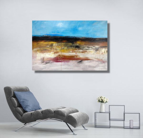 quadro per soggiorno astratto fatto a mano-c720 - immagine 2