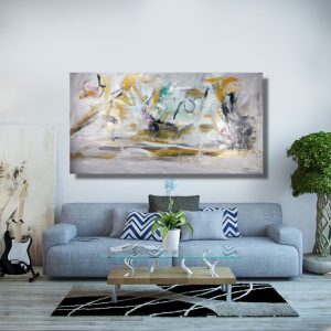 quadro grande dipinto a mano c716 300x300 - dipinto astratto 120x120 per soggiorno con cornice oro