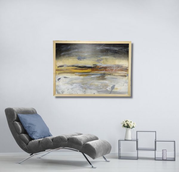quadro per soggiorno astratto fatto a mano-c748 - immagine 2