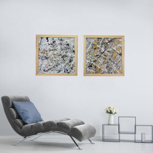 quadri astratti moderni grandi c733 dittico 300x300 - painted on canvas with 130x90 frame