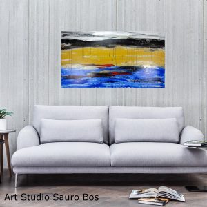 quadri paesaggi astratti c732 300x300 - hand-painted painting on canvas with silver frame 120x70