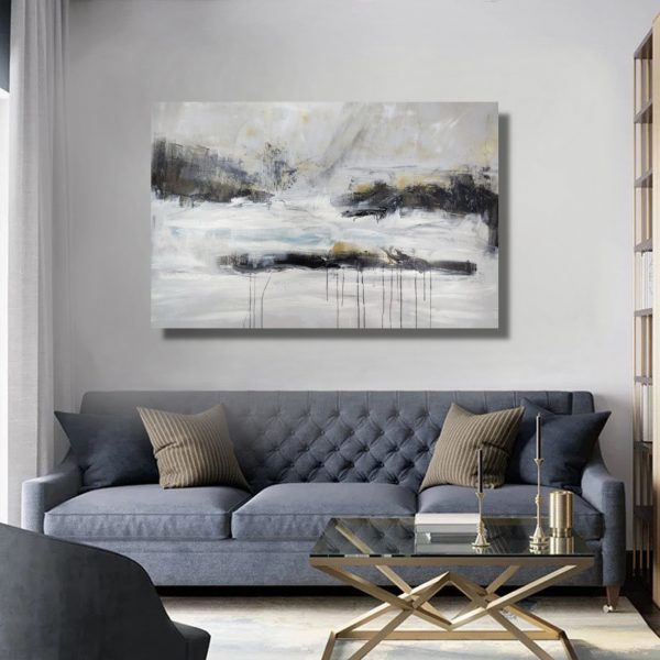 quadro per soggiorno astratto fatto a mano-c725 - immagine 4