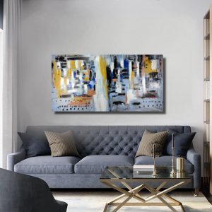 quadri.per .soggiorno.astratti c743 300x300 - quadro su tela astratto con cornice oro 120x70