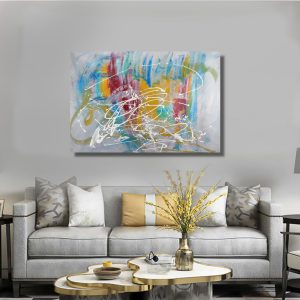 quadro astratto arredamento moderno c738 300x300 - quadro moderno 120x60 per soggiorno con cornice oro