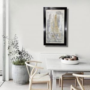dipinti astratti per soggiorno materico c767 300x300 - quadro su tela con cornice  oro 120x70
