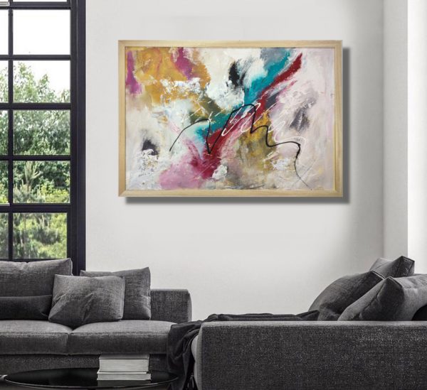 quadro materico astratto per soggiorno ufficio-c761 - immagine 2