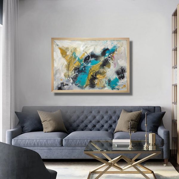 quadro materico astratto per soggiorno ufficio-c762 - immagine 3