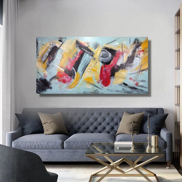 quadro-su-tela-moderno-grande-200x100-cm-c763 - immagine 3