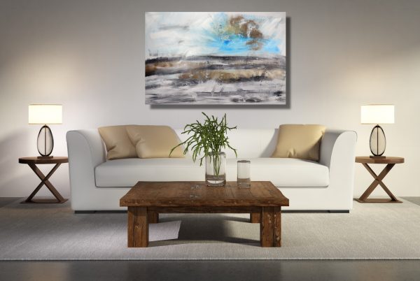 quadro per soggiorno paesaggio astratto c796