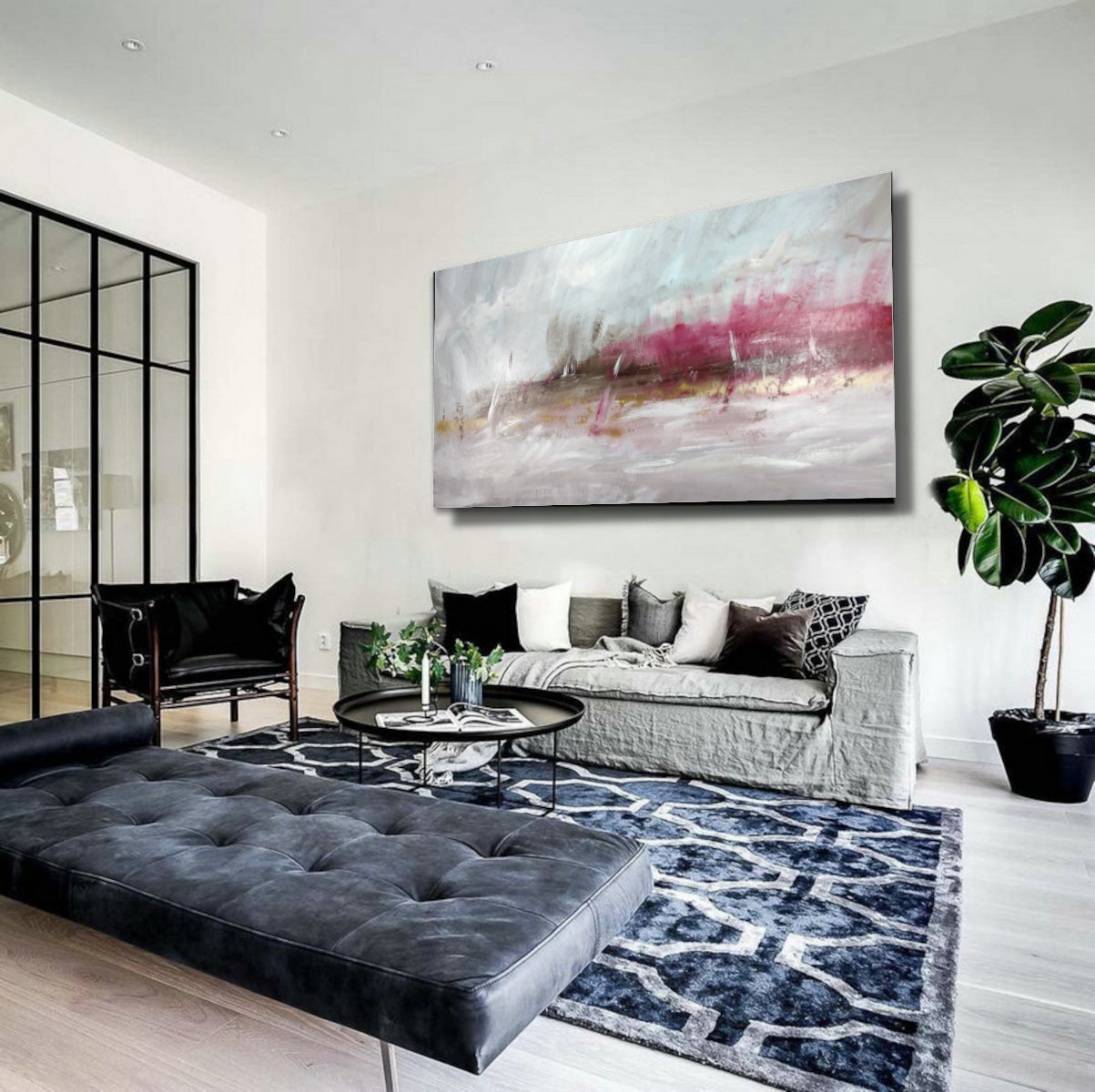 quadro paesaggio astratto su telac802 - quadri moderni per soggiorno