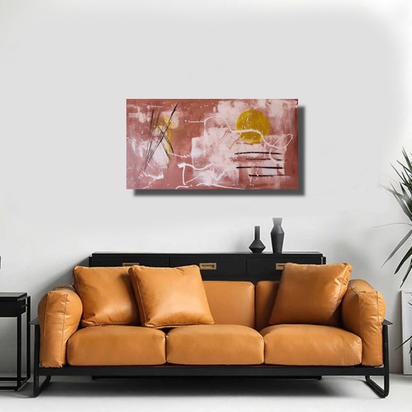 quadro per soggiorno astratto fatto a mano-c813 - immagine 3