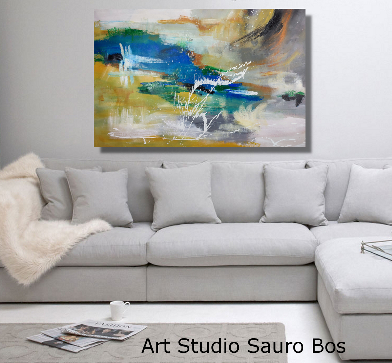 divano quadro astratto c816 - AUTHOR'S ABSTRACT PAINTINGS