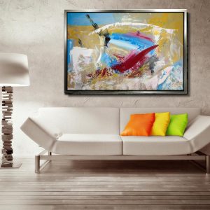 quadro astratto moderno con cornice c809 300x300 - AUTHOR'S ABSTRACT PAINTINGS